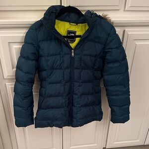 The North Face Teal Green Puffer Jacket